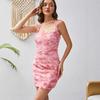 2026 spring women's new fashionable and sexy design three-dimensional rose flower strap dress dress