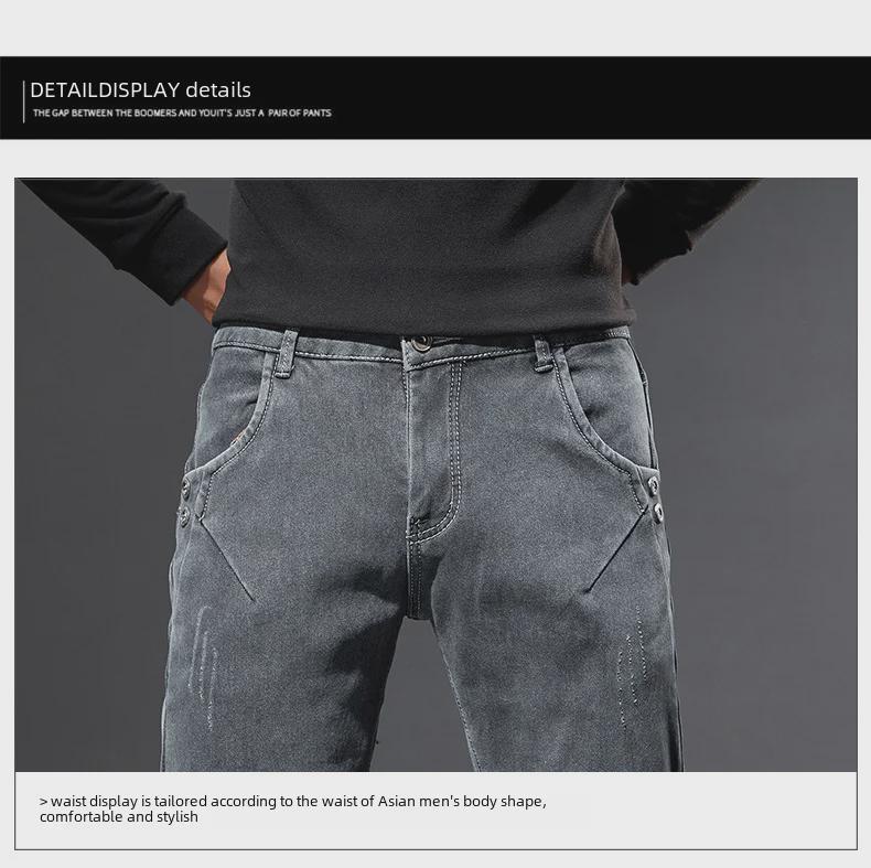 Jungen Plüsch Elastische Flanell Jeans: Bequeme, Temperaturregulierende, Schlanke, Gerade Hosen für Frühling und Herbst