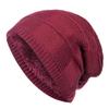 Hats New Winter For Stylish Men Women Slouchy Warm Ski Beanie Hat Plain Pattern Design Add Fur Lined Thick Knitted Hat Bonnet Cap