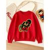 Kids Unisex Crewneck Sweatshirt, Hip Hop Graffiti Microphone Cap Dripping 67 Number Print Pullover, Soft Sweatshirt for Boys Girls Over 4 Years Old
