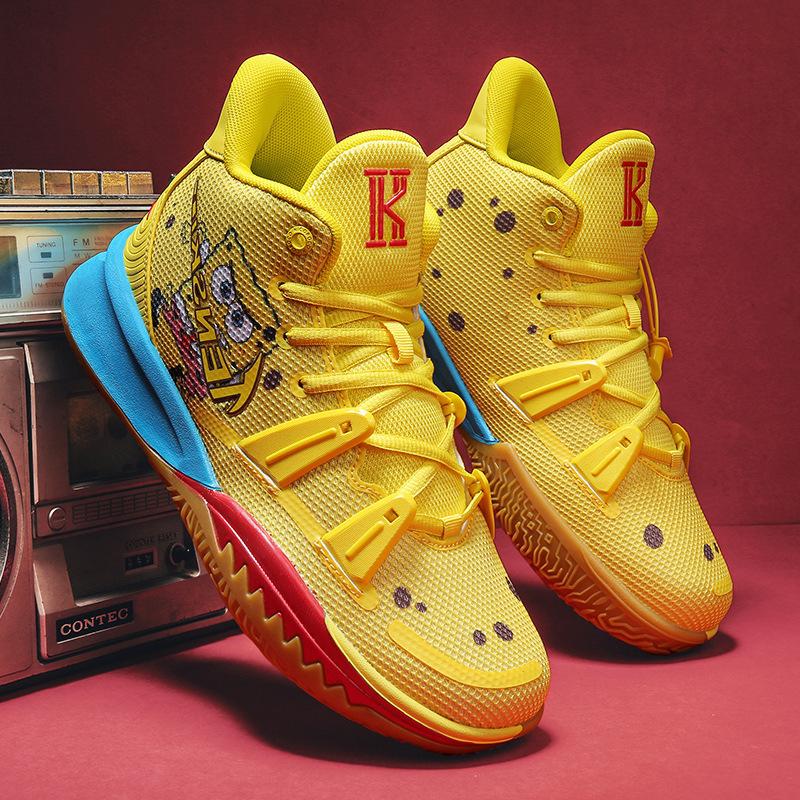 

Баскетбольные кроссовки 7-го поколения мужские мандаринки фактический бой белый цемент звук трения о площадку математическая формула дышащие маленькие 34