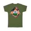 Gift T-Shirt : India Flag USA American Chest Indian Expat Country