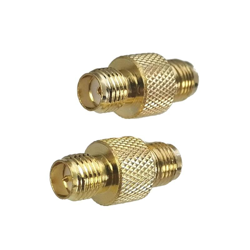 1pcs Connector Adapter SMA RP-SMA To SMA RPSMA Male Plug & Female Jack Straight RF Coaxial Converter New Brass FJP-820