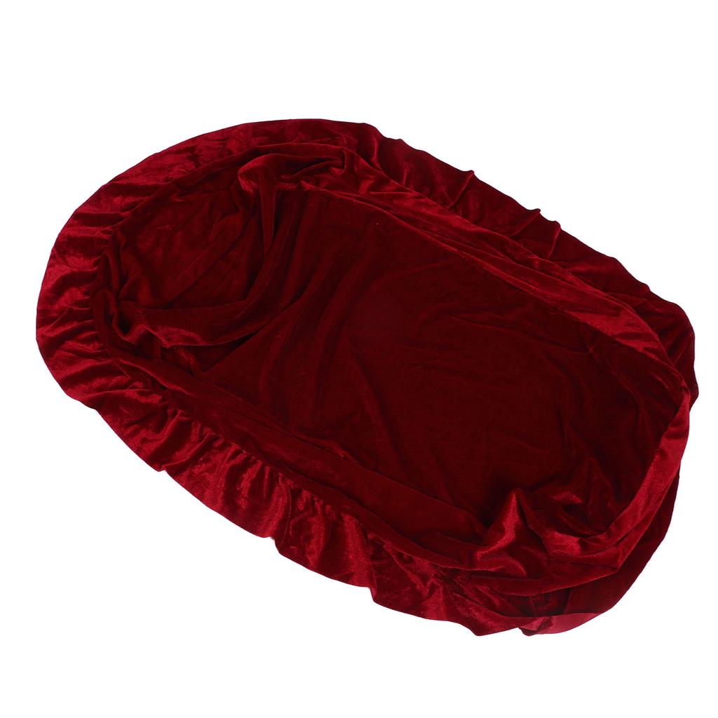 Grand Piano Cover with Double Stool Cover Breathable Red Gold Velvet Scratch Resistant Piano Dust
