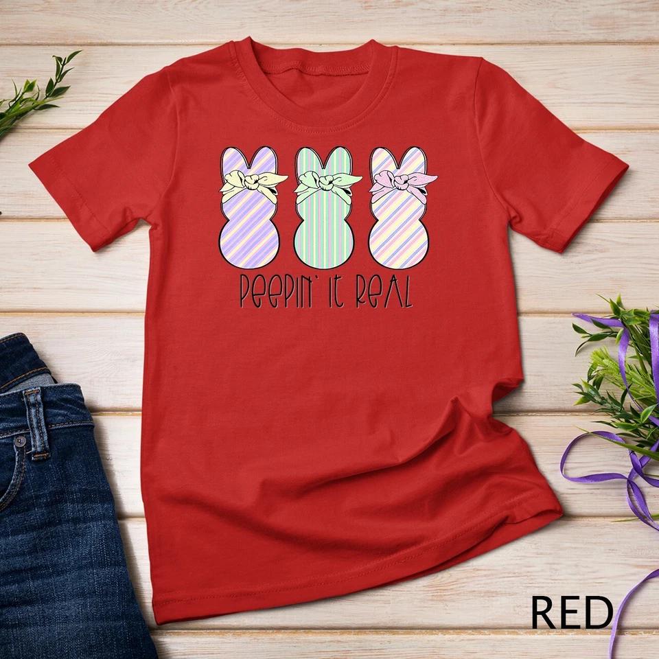 Easter Bunnies Easter Bunny For Easter Peepin It Real T-Shirt Unisex T-shirt8 XL