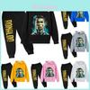Conjunto de Sudadera con Capucha y Pantalones para Niños con Estampado de Ronaldo Cr7 Para Invierno Ropa Casual Infantil
