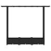 Elevated Planter with Trellis and Hanging Roof Black 164 x 40 x 123 cm PP