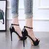 2024 Women's Stiletto Heel Fashion Sandals, Open Toe, 12CM Super High Heel