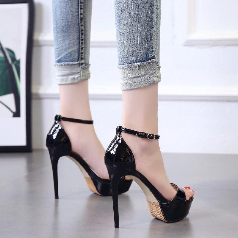 2024 Women's Stiletto Heel Fashion Sandals, Open Toe, 12CM Super High Heel