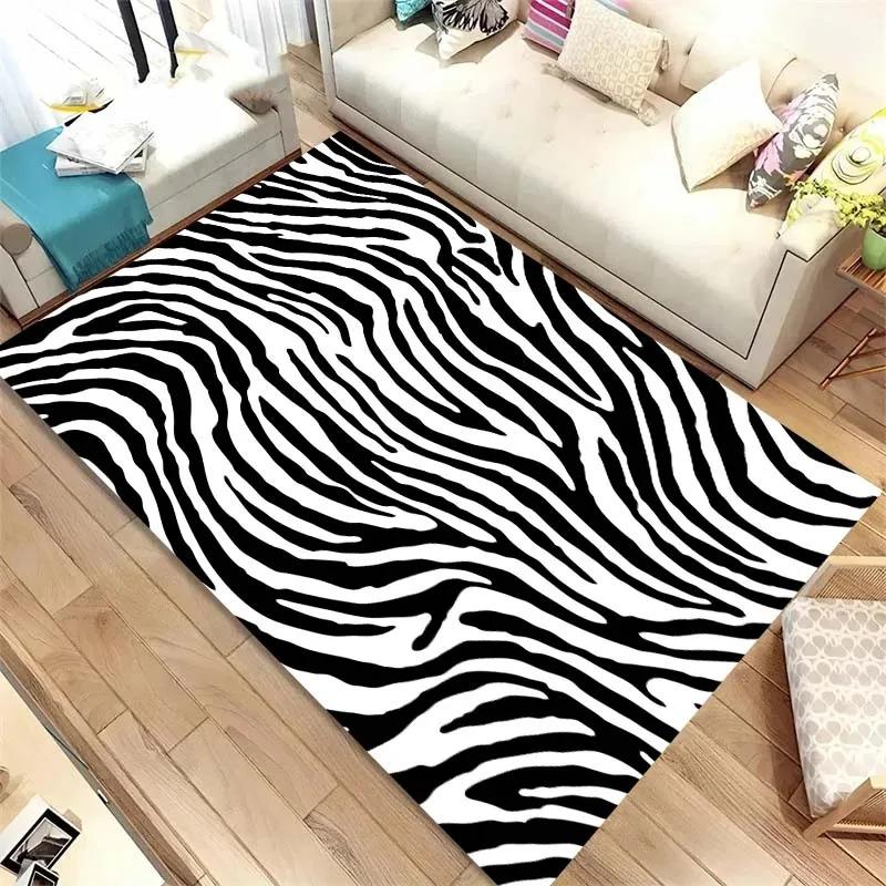 Zebra Stripes Colorful Pattern Floor Mats Door Front Decoration Home Living Room Floor Mats