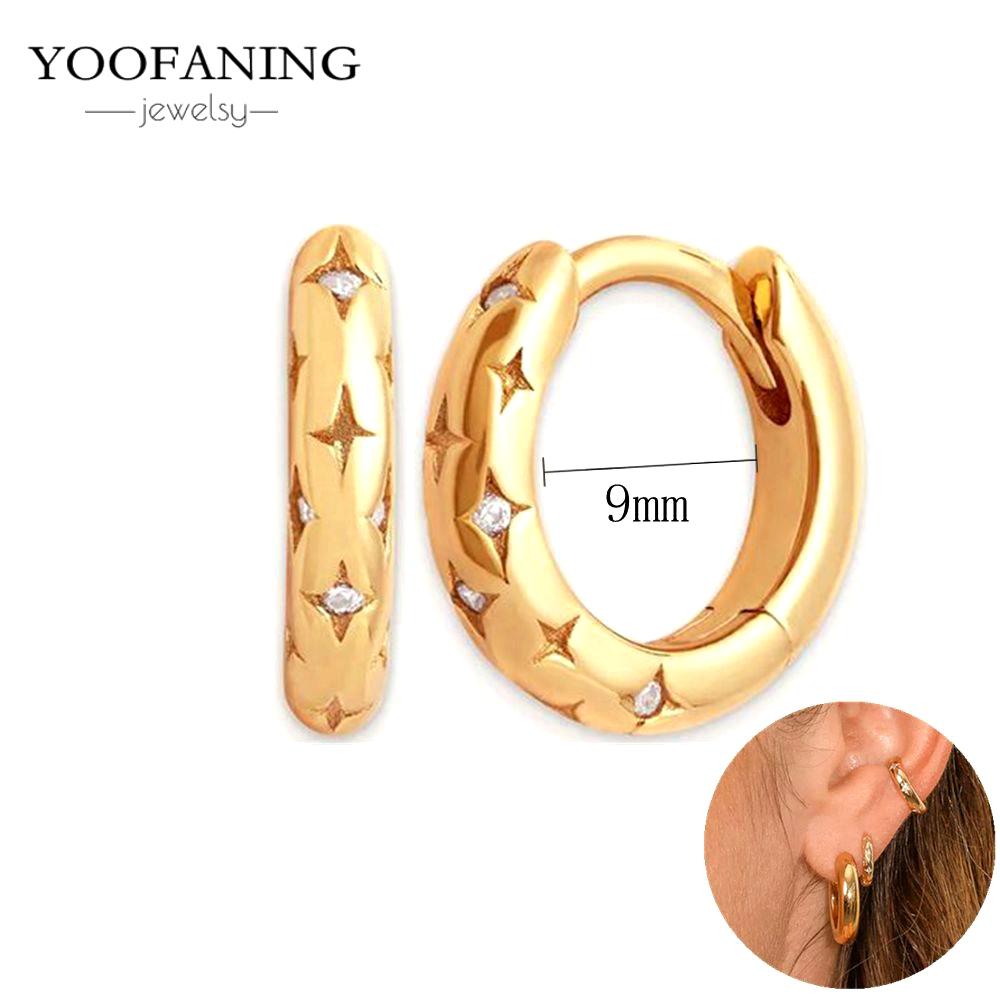 925 Silver Ear Needle Fashion Light Luxury Gold hoop earrings Classic Retro Collection earrings for women Jewelry Gift