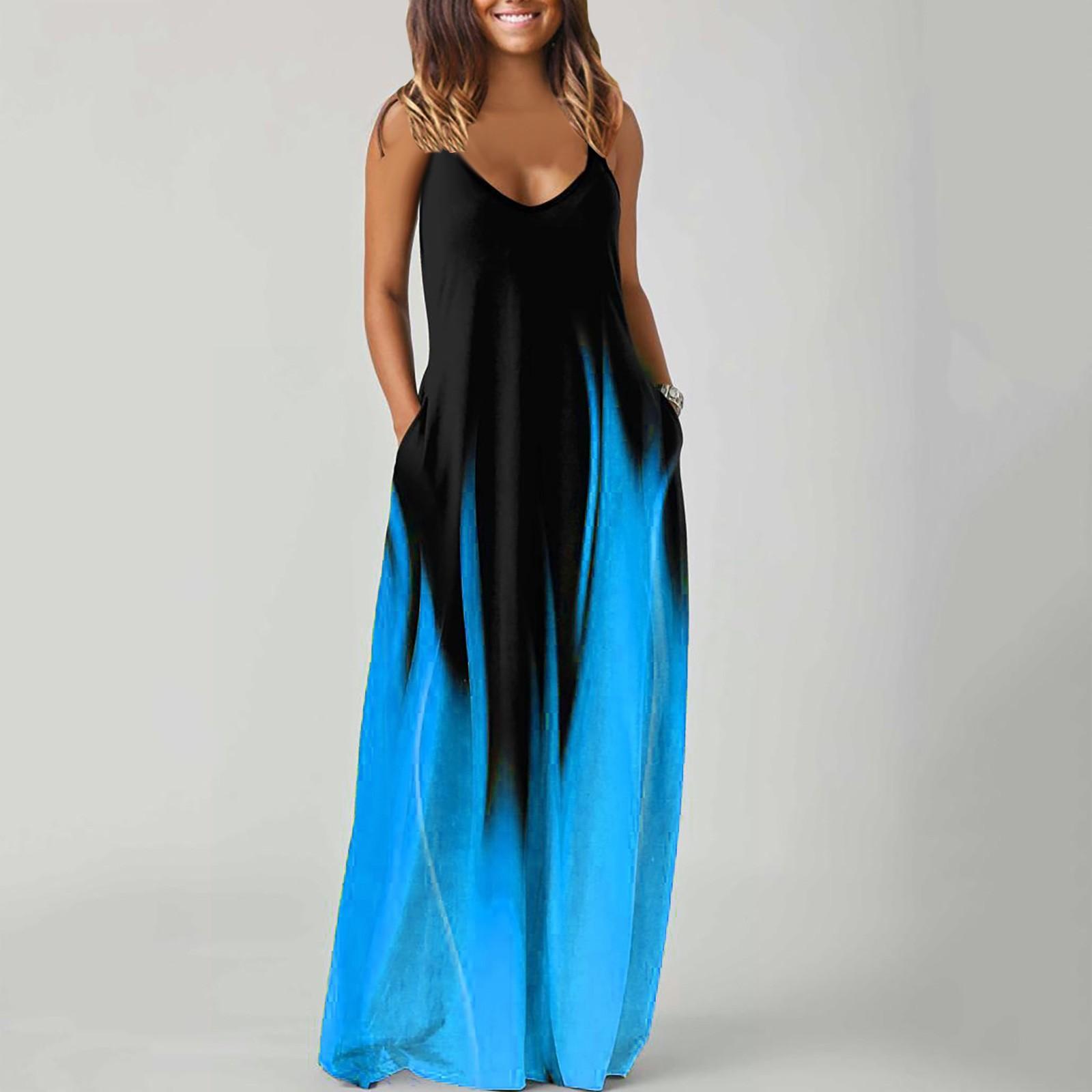 

Женское карманное платье с принтом, пляжные вечеринки, жилет для вечеринки, супер длинное платье без рукавов XL