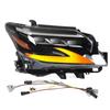 Fari Anteriori per Auto Stile Full LED Trasparenti 3 Lenti Protezione IP67 Gruppo Faro Adatto per GX460 dal 2010 al 2020