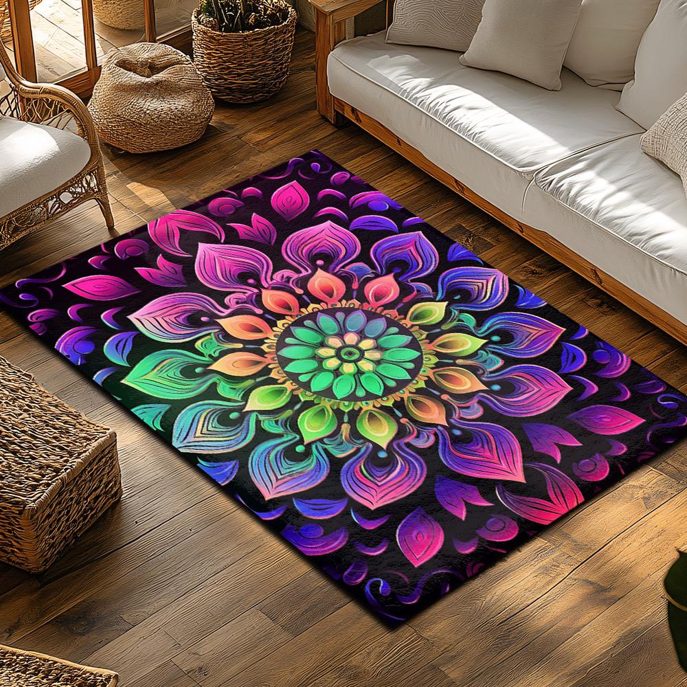 Bohemian Area Rug Washable Non Slip Living Room Carpet Modern Abstract Pattern Home Decor Floor Mat Bedroom Rug Gift
