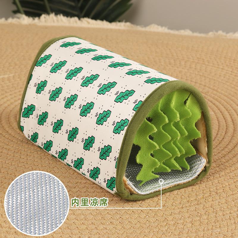 Small Animal Cooling Shelter Hamster Guinea Pig Rabbit Hideout Tunnel Toy with Breathable Design
