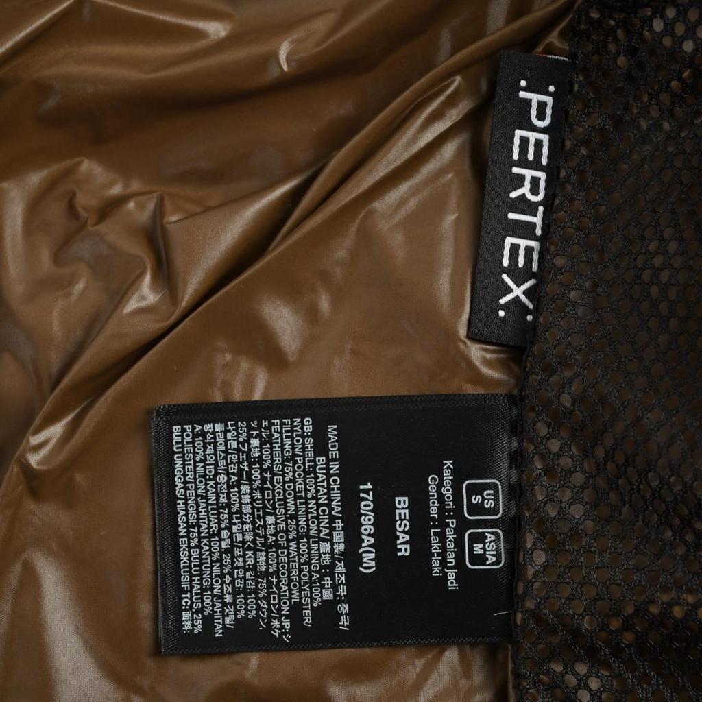 North Face Warm and Windproof Spliced Down Jacket for Women, Brown and Green