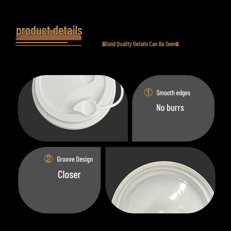 Food Grade Disposable Milk Tea Cups with Attached Lids
