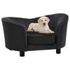 Pet Sofa In Black 69 X 49 X 40 Cm Plush and Faux Leather