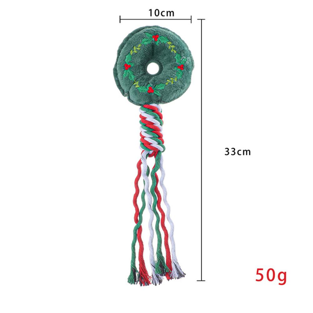 Christmas Pet Cotton Rope Toys Dog Interactive Toy Bite Resistant Dog Toy Christmas Gift Pets Toys