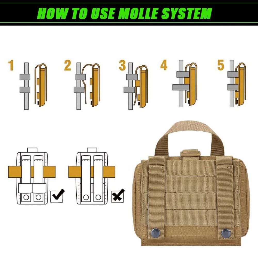 Portable Survival Bag Small Belt Waist Bag Pouches Portable Medicine Bag  Hiking