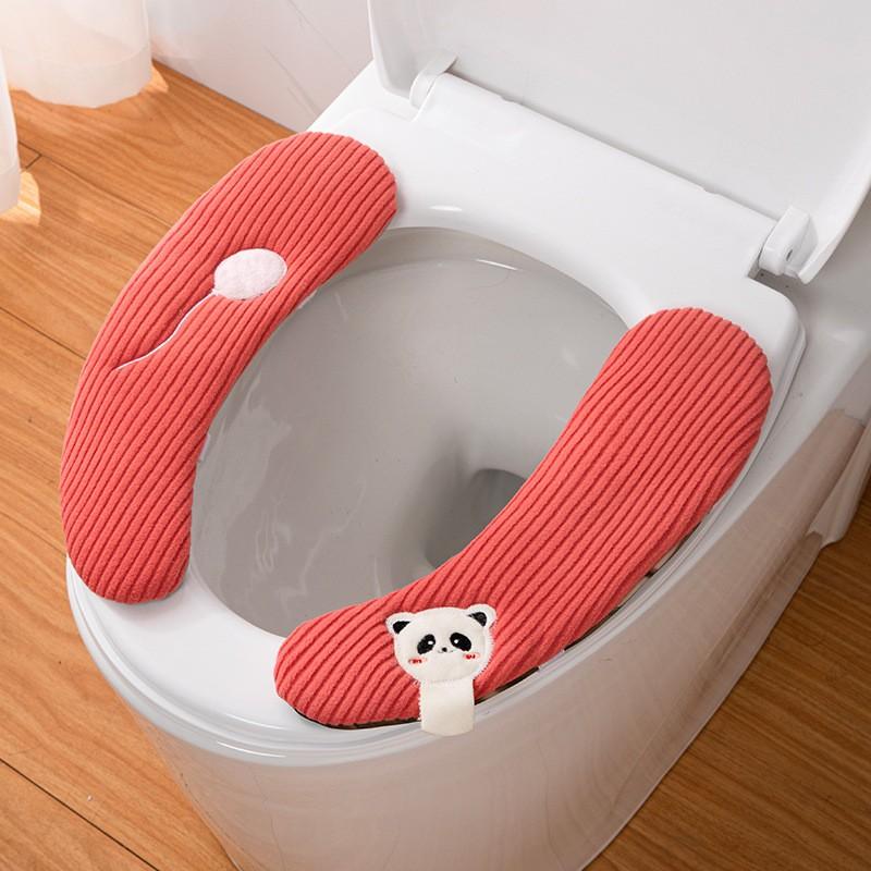 Adhesive Type Toilet Cushion Winter Toilet Cover Toilet Cushion Toilet Sticker Washable and Thickened Bathroom Accessories