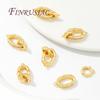 18K Gold Plated Brass Zircon Locks For Jewelry Fasteners Clasps Accessories For DIY Beadwork Baroque Pearls Beads Jewelry Making