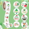 100-500pcs Merry Christmas Stickers 1 Inch Round Christmas Tags Lables For Gift Baking Package Decor Stationery Stickers