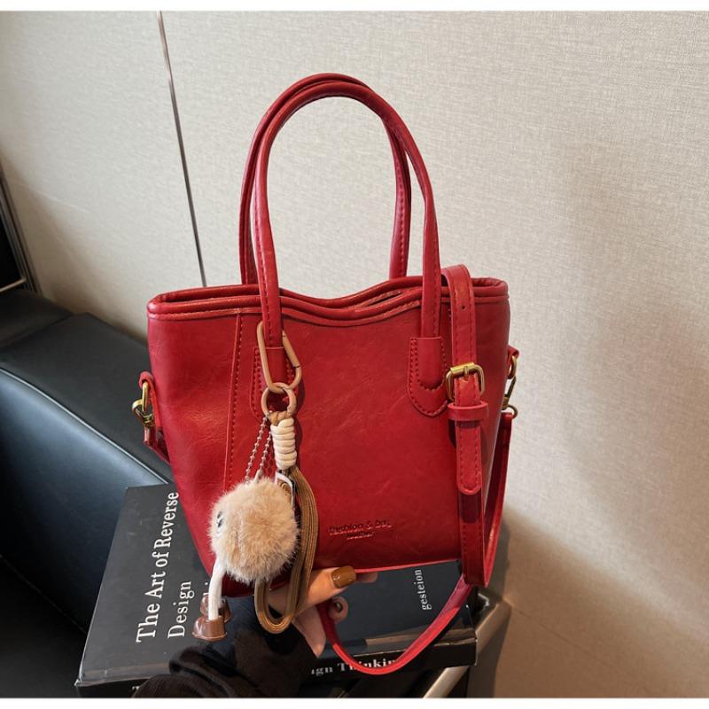 Retro small bag women's autumn and winter versatile new shoulder messenger bag popular casual bucket bag