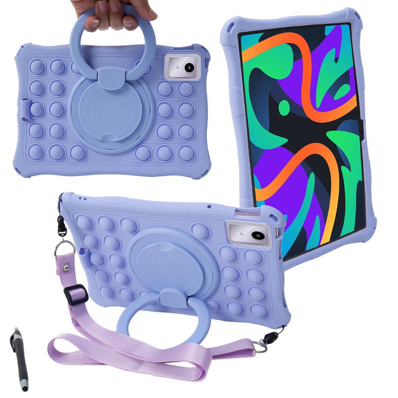 Kids Funda Case For Lenovo Xiaoxin Pad 2024 11 inch 360 Rotating Stand Cover For Tab M11 TB-330FU TB-331FC Soft Silicone Shell