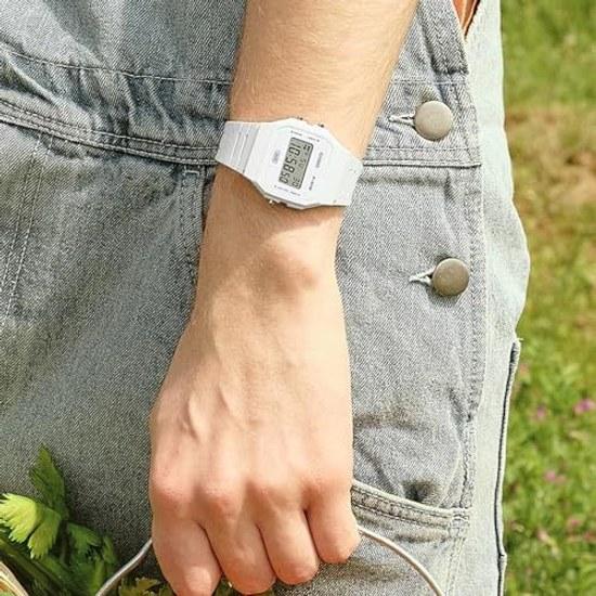 CASIO Digital Unisex Wristwatch Cheap F-91WB-7A No Makeup Box Simple Packaging Biomass Plastic Band White