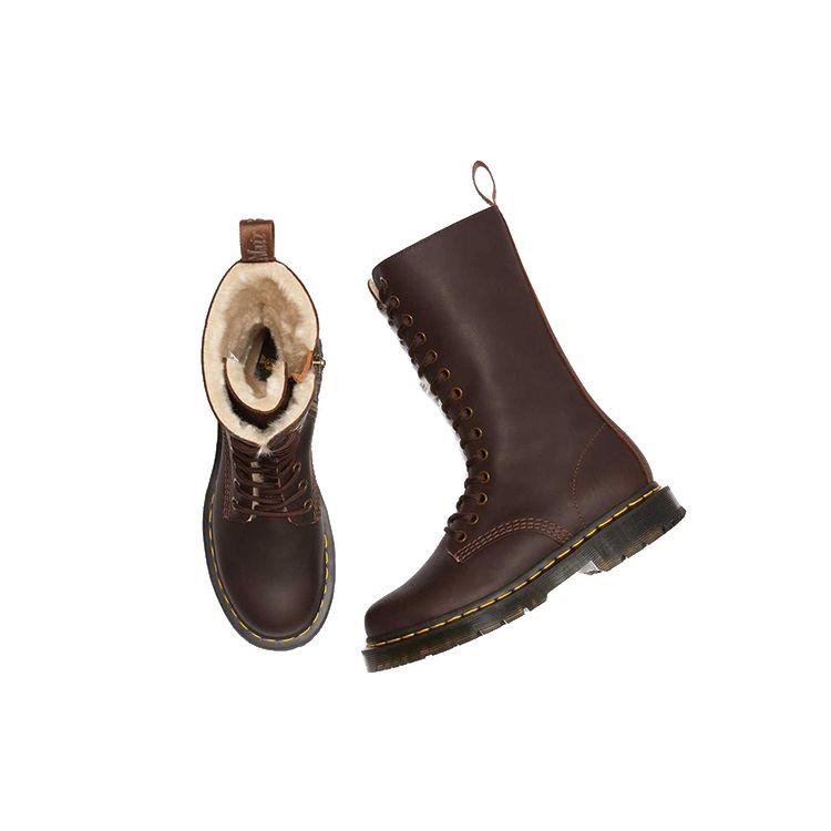 Dr. Martens 1914 Kolbert Wintergrip Comfortable Versatile Mid-Calf Boots Women Boots Dark-Brown 24977201