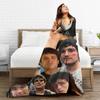 J-Josh Hutchersons Flannel Blankets Actor Smile Super Warm Throw Blanket for Couch Chair Picnic Print Bedspread Sofa Bed Cover