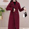 Women's Autumn/Winter 2025 Woolen Coat with Plush Velvet Lining - Slimming and Stylish
