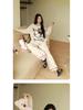 2025 Autumn/Winter Women's KT Cat Thickened Velvet Pajamas Set - Warm Long-Pile Fleece Homewear