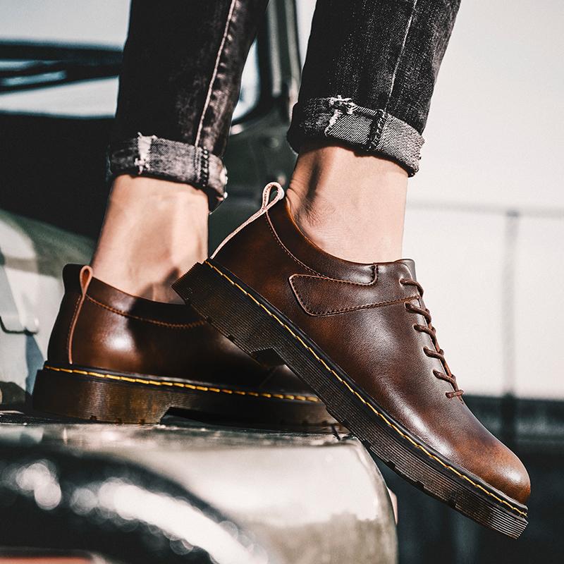 Högkvalitativa Herr Casual Skor Mode Herr Ballerinaskor Business Herr Oxford Skor Märke Man Mjuka Bekväma Snörskor Utomhus Skor