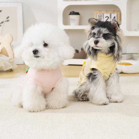 Dog Summer Vest with D-Ring Soft Breathable Dog Cooling Shirt for Small Medium Dogs Cute Fruits Puppy Outfits