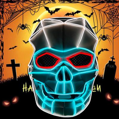 Halloween Skull Light Up Masks Scary Disguise Costumes Dexoration Cosplay Anime Killer Mask Luminous Skull Masks Skeleton Mask