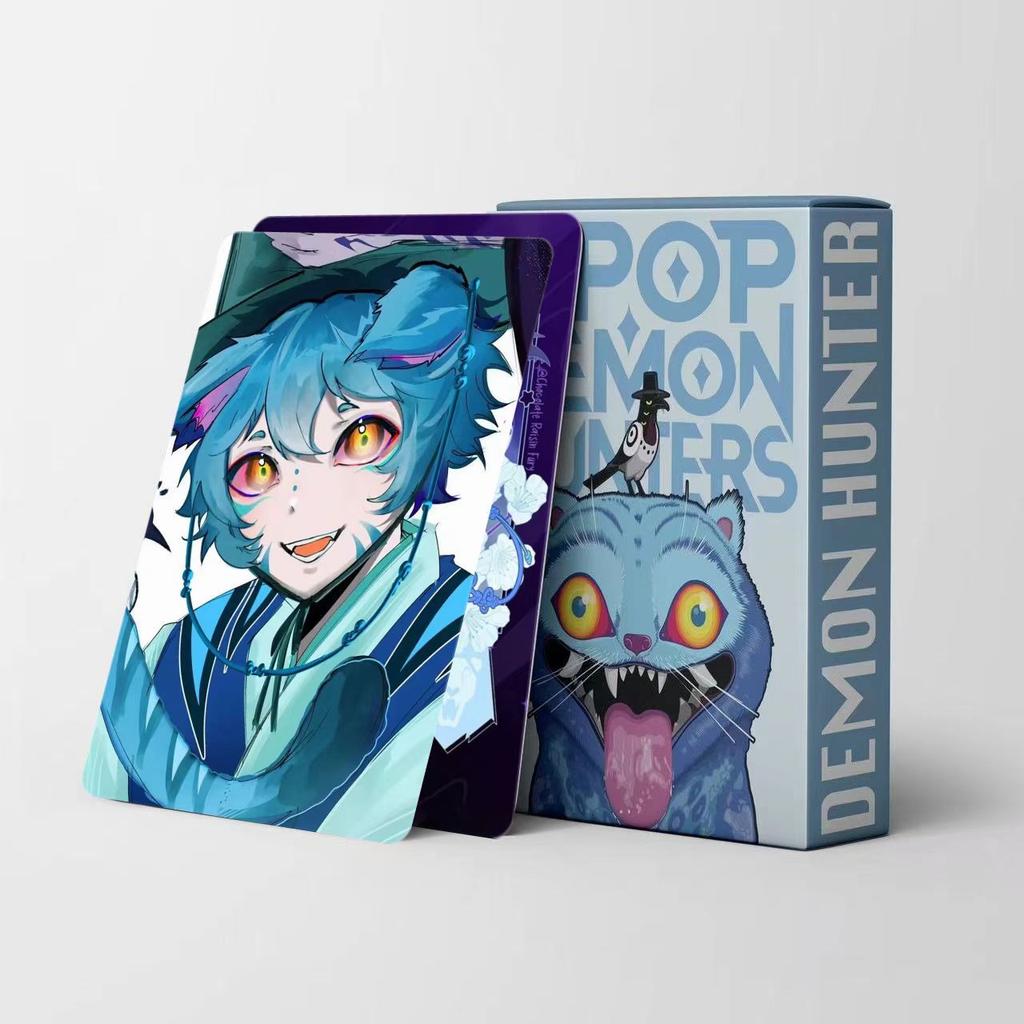 55pcs/Box K-POP Demon Hunters LOMO Cards Anime Derpy Tiger Collectible Set Toy Fans Gifts