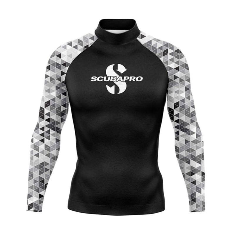 Mens UPF 50 Long Sleeve Rash Guard Surfing Diving Swimming UV Protection Sunproof Beach Wear