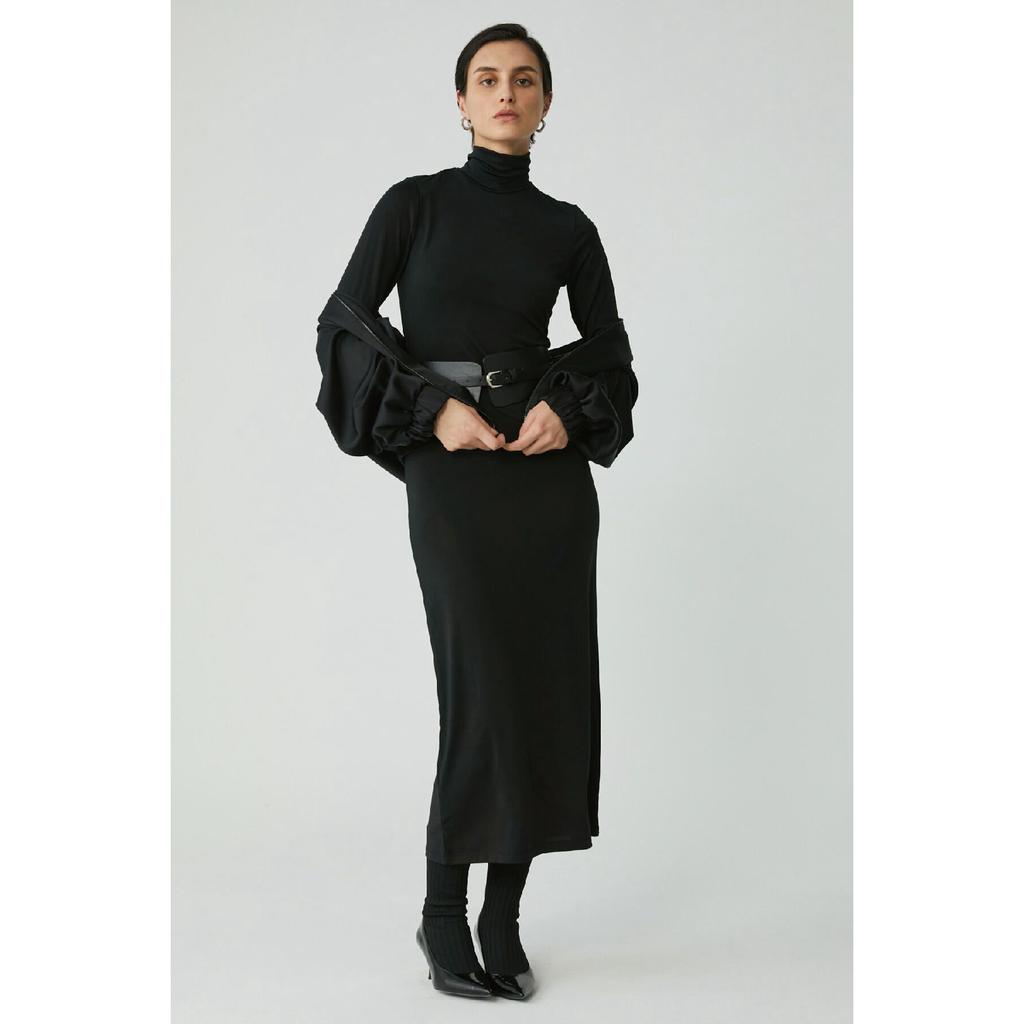 Katjabb Woman Slim Fit Fit Body Wrapping Upright Collar Midi Length Green Big Size Dress