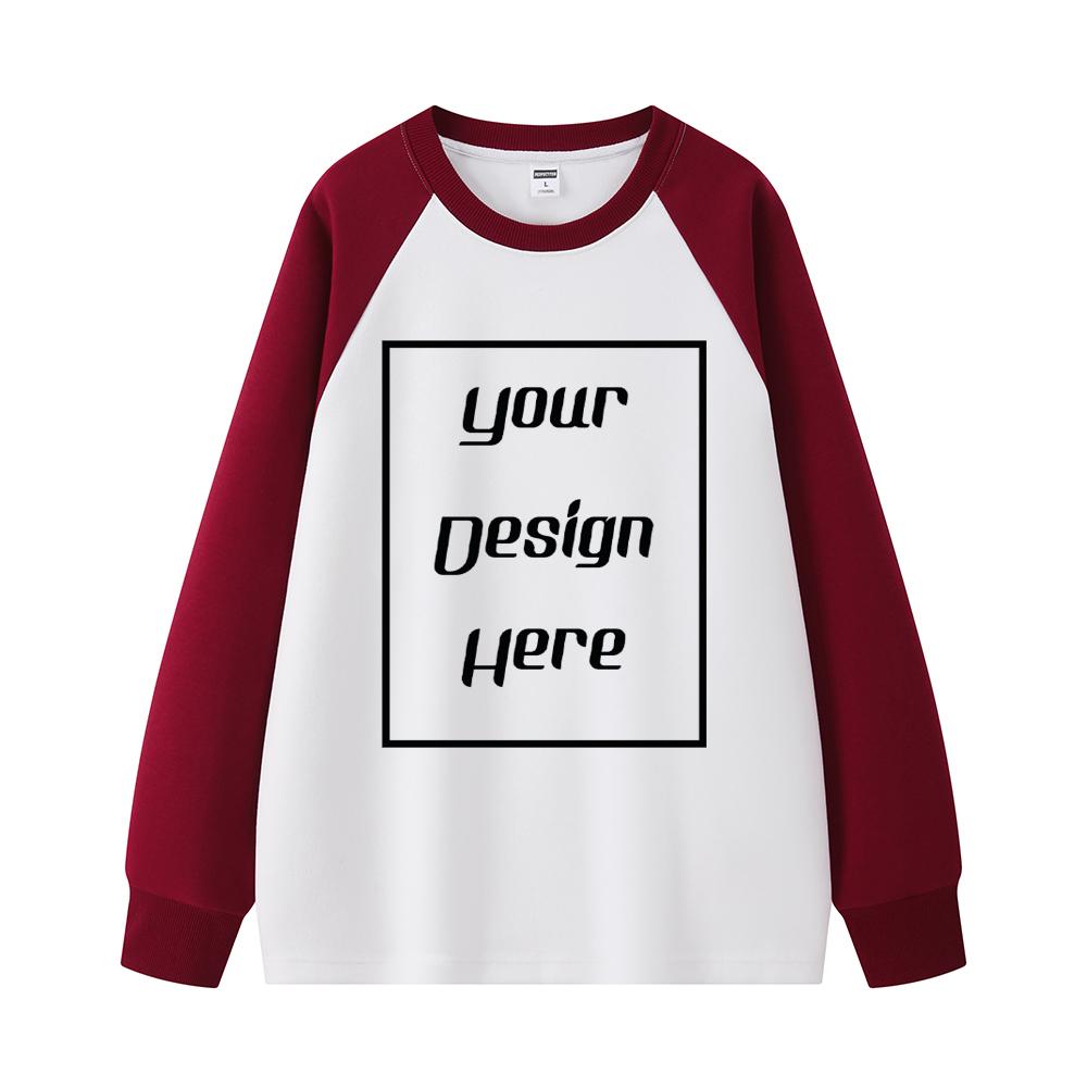 Korean Trend Unisex Loose Shoulder Sweatshirts Customized Pattern Print Men And Women Hoodie Long Sleeves O-neck Pullovers Sporty and Rich Clothing
