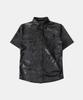 BADBLOOD Viper Logo Leather Short Sleeve Shirt - Black Python