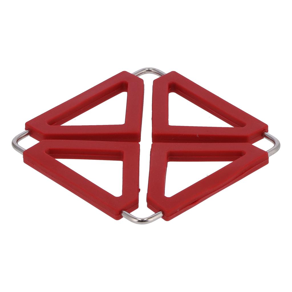 Silicone Trivet Mat Stainless Steel Hot Pot Holder NonSlip Coasters Heat Insulation Bowl Mats Foldable Table Pad Tableware Placemat for Hot Pans Bowls