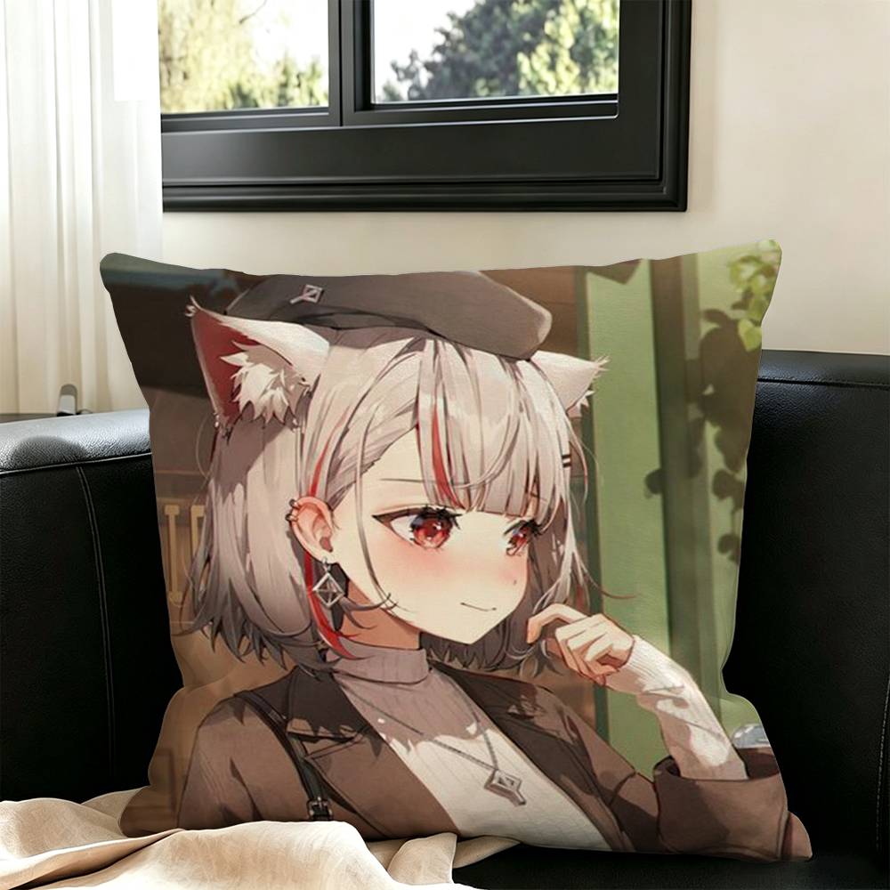 Neneko Mashiro-oo Square Double-Sided printed Pillow Case Bedroom Bedside Pillow Sofa Cushion Cover
