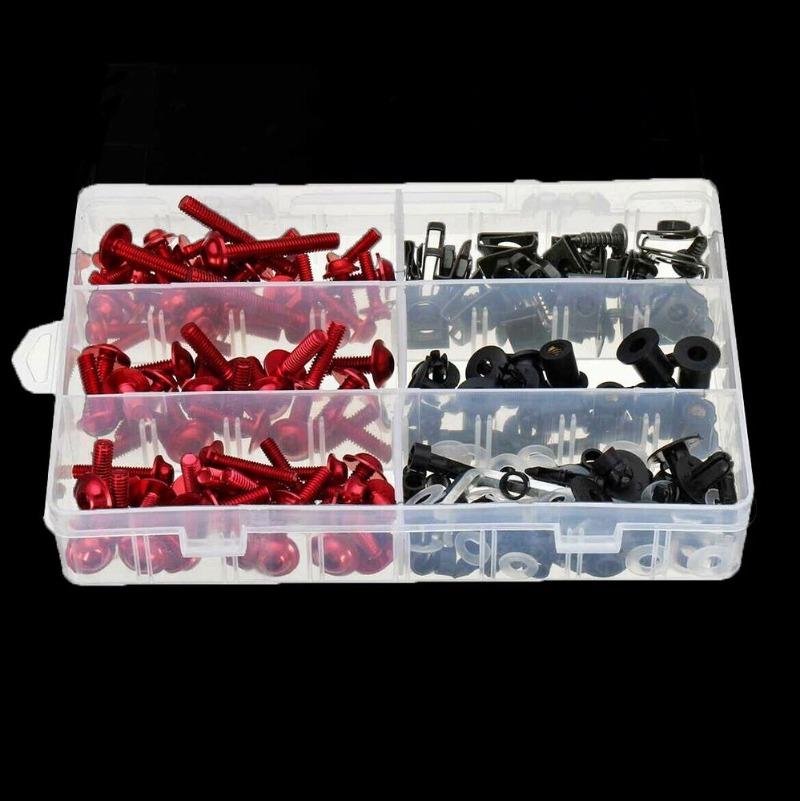 223ks Kompletní sada šroubů a klipů pro kapotáže Šrouby Matice Sada Pasuje Na YZFR1/R3/R6 R25 FZ1/6/8 MT NMAX TMAX XMAX XJR FJR