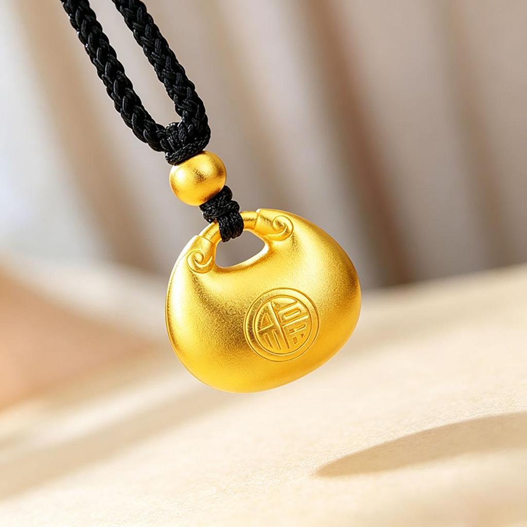 Little Fat Blessing Gold Pendant, Men's and Women's Necklace, Fashion New Style Versatile Couple Collarbone Chain