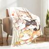 1PC Cute cat, cartoon blanket, all season lightweight home office outdoor nap multifunctional blanket