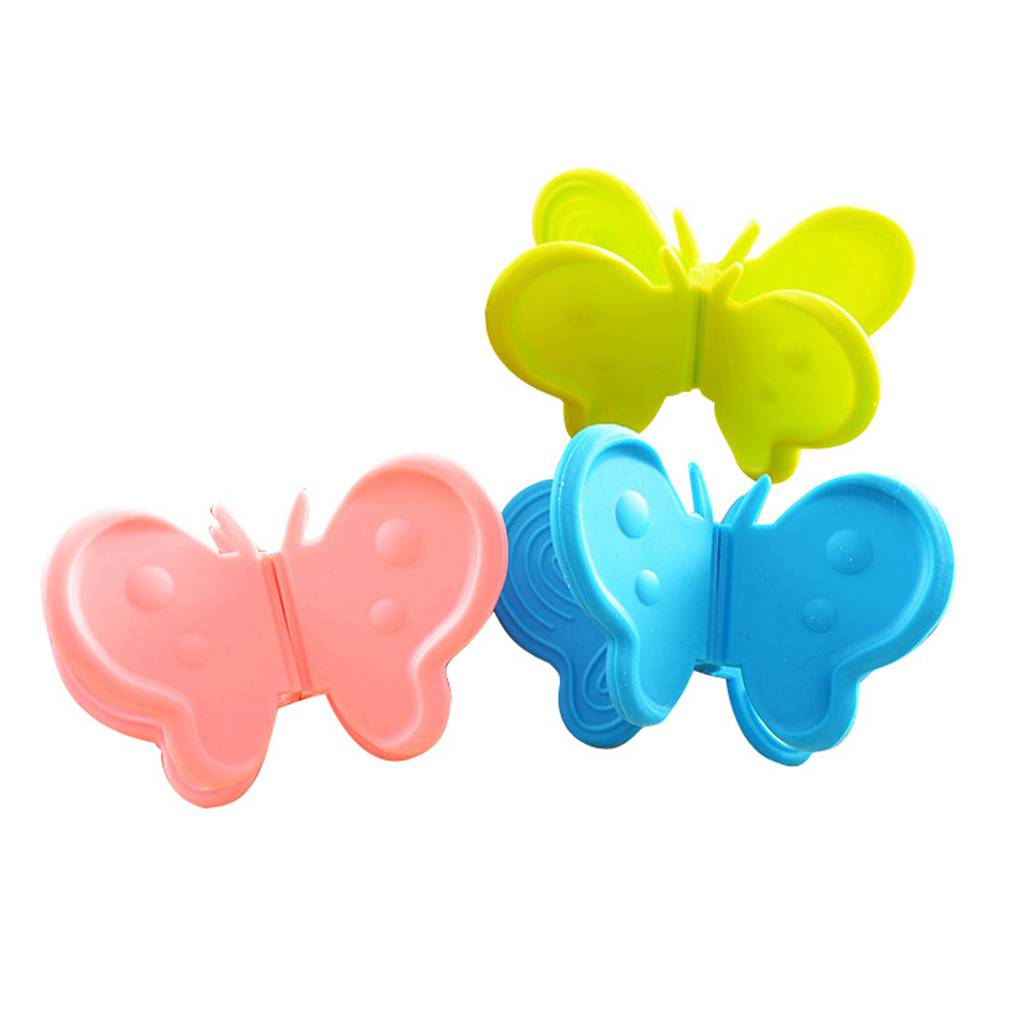 2Pcs Kitchen Anti-scald Clip Butterfly Shaped Heat Proof Bowl Plate Clamp Holder