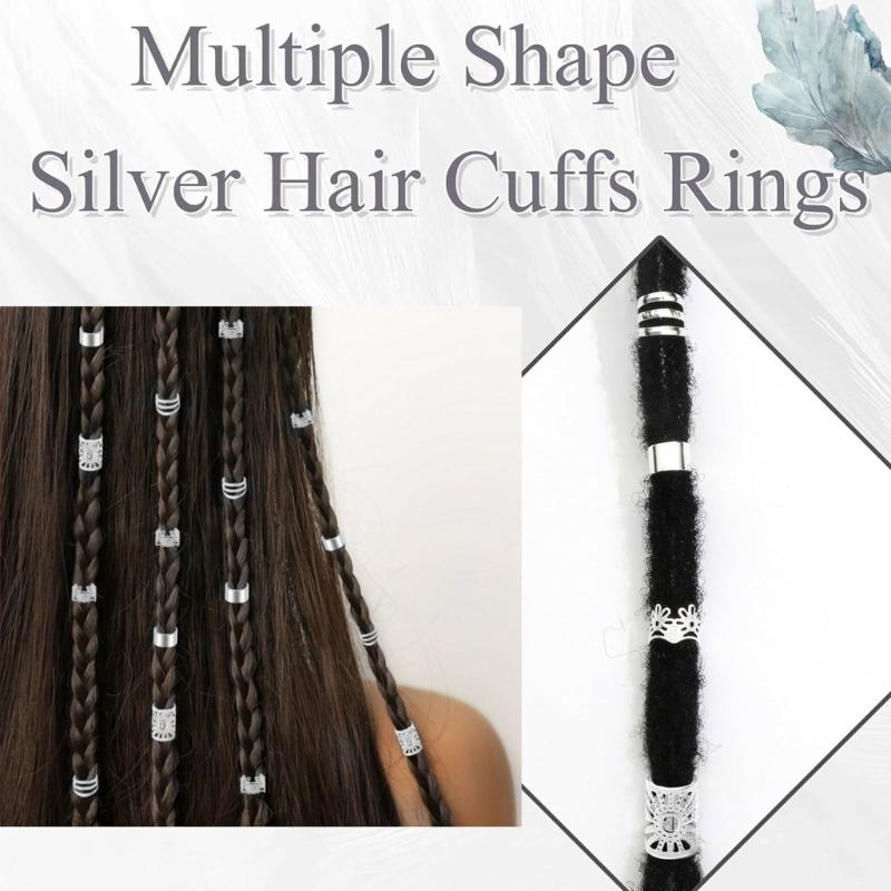 Crown Dreadlock Hair Rings Enhances Style Lightweight and Practical Hair Charm Easy To Use For Parties Festivals
