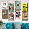 Retro Chicken Poster Metal Tin Signs Rooster Hen Eggs Metal Plate Vintage Wall Decor Club Farm Chicken Coop